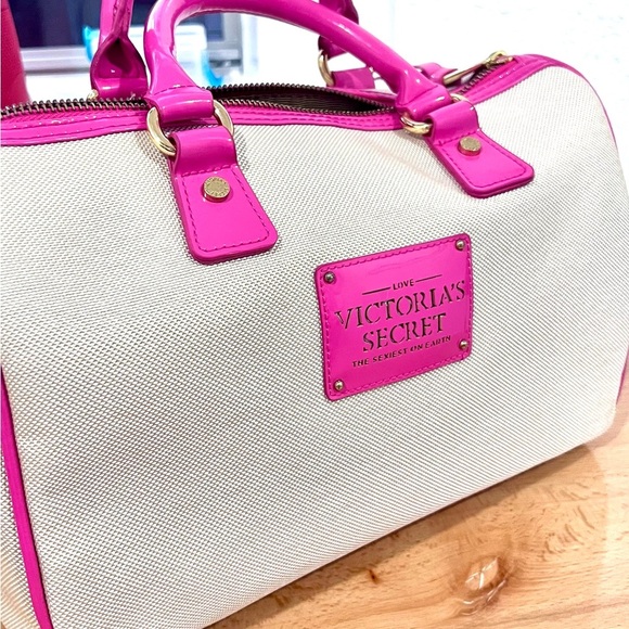 Victoria's Secret Handbags - Victoria's Secret Pink and Cream medium size Bag